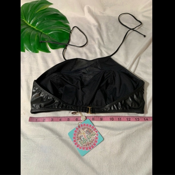 NWT $90 Luli Fama Thunderball Mesh Cutout Bikini Halter Top‎ [SZ XL ] - Picture 7 of 8